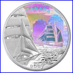 Canada 2007 THE BRIGANTINE Tall Ships $20 1 Troy Oz Pure Silver Hologram in OGP