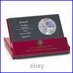 Canada 2007 THE BRIGANTINE Tall Ships $20 1 Troy Oz Pure Silver Hologram in OGP