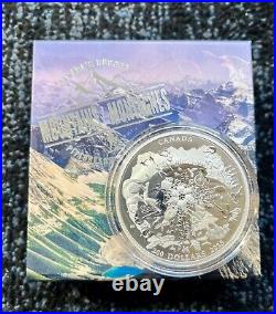 Canada $200 for $200 Fine Silver 2 OZ Coin Canada's Rugged Mountains (2015)