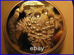 Canada 2010 $20 Rare Coin Holiday Pine Cones Moon Light Fine Silver Rare Coin