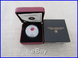 Canada 2010 Silver Dollar Red Poppy coin 5,000 mintage only