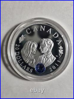 Canada 2011 $20 Fine Silver Coin Wedding Celebration of HRH William & Kate