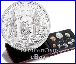 Canada 2012 8 Coin Proof Set with War of 1812 Bicentennial $1 Silver Proof Dollar