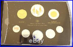 Canada 2012 War of 1812 Silver Dollar 99.99% Pure Silver 8 Coin Proof Set + Gold