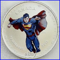 Canada 2013 $15 Modern Day Superman 1/2 oz. Pure Silver Color Proof Coin