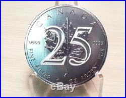 Canada 2013 1 Oz 25th Anniversary Silver Maple Leaf coin (BU) x 25