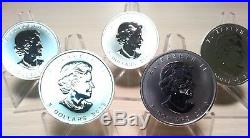 Canada 2013 1 Oz 25th Anniversary Silver Maple Leaf coin (BU) x 25