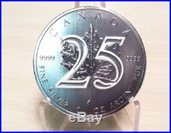 Canada 2013 1 Oz 25th Anniversary Silver Maple Leaf coin (BU) x 5