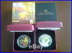 Canada 2013 $20 Fine Silver Coins -Autumn Bliss & Maple Canopy (spring)
