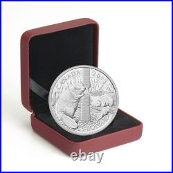 Canada 2013 BEAVER Family $50 5 Oz Five Troy Oz Pure Silver Proof in FULL OGP