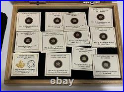 Canada 2013 O Canada 12-Coin $10 Matte Proof Pure Silver Mint Set 1/2 oz Each