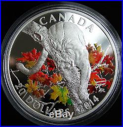 Canada 2014 Fine Silver 3 Coin Cougar Set with BONUS Wooden Box