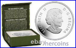Canada 2014 Forest Towers $200 2 Oz Pure Silver Matte Proof Coin Perfect