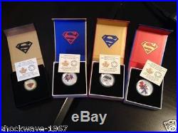 Canada 2014 Gold & Silver Complete 4-Coins Set Iconic Superman Comic Book Covers