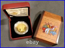 Canada 2014 Rare Seven Sacred Teachings Courage Gold 1 Oz Silver 20$ Proof Coin