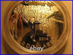 Canada 2014 Wwii Memorial Wait For Me Daddy $10 Coloured Rare Silver Coin