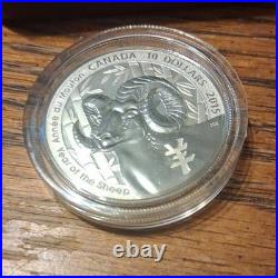 Canada 2015 $10 Silver Coin Year of the Sheep Commemorative. 9999