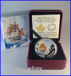 Canada 2015 $20 Fine Silver Coin Franklin's Lost Expedition 1 oz 99.99 pure