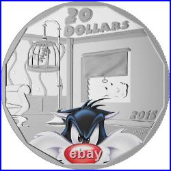 Canada 2015 $20 Looney TunesTM. 9999 Pure Silver 4-Coin Set & Watch Tax-Exempt