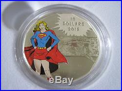 Canada 2015 DC Comics Originals 4 Fine Silver $10 Coin Set Superman & Supergirl