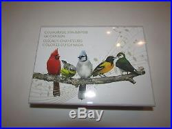 Canada 2015 Fine Silver Coloured 5-Coin Songbirds with musical box