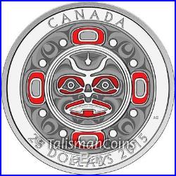 Canada 2015 Native American Singing Moon Mask 3 Coin Set $25 Silver High Relief