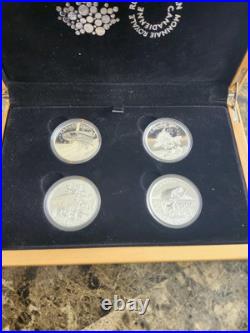 Canada 2015 Sportfish North America 4 Coin $20 Silver Proof Set withbox