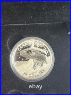 Canada 2015 Sportfish North America 4 Coin $20 Silver Proof Set withbox