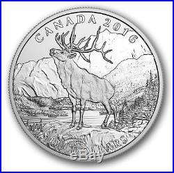 Canada 2016 $100 for $100 The Elk 1OZ Pure Silver Proof Coin