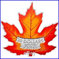 Canada 2016 20$ Cut-out Maple Leaf Proof Silver Coin