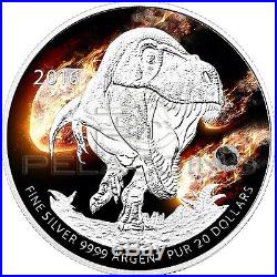 Canada 2016 20$ End of the Dinosaurs with real Meteorite Silver Coin
