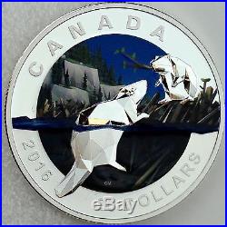 Canada 2016 $20 Geometry in Art Beaver 1 oz 99.99% Pure Silver Color Proof Coin