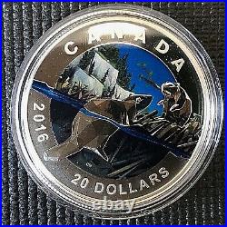 Canada 2016 $20 Geometry in Art Beaver 1 oz 99.99% Pure Silver Proof Coin