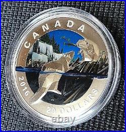 Canada 2016 $20 Geometry in Art Beaver 1 oz 99.99% Pure Silver Proof Coin