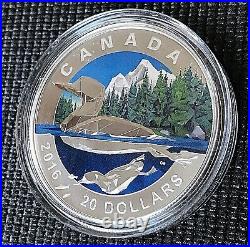 Canada 2016 $20 Geometry in Art The Loon 1 oz 99.99% Pure Silver Proof Coin