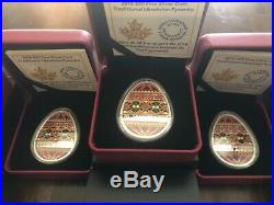 Canada 2016 20$ Traditional Ukrainian Pysanka Egg Shape 1oz Silver Coin