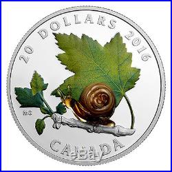 Canada 2016 20$ Venetian Glass Snail Proof Silver Coin