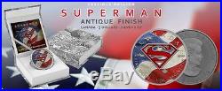 Canada 2016 $5 Superman 999 US Flag Precious 1 oz Silver Colored Bullion Coin