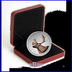 Canada 2016 5 oz pure silver Big Coins Series #2 Caribou Color 25 Cents