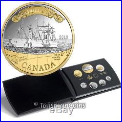 Canada 2016 7 Coin Double Dollar Silver Proof Set Transatlantic Cable 150th $1