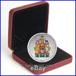 Canada 2016 Big Coins Series #5 Coat of Arms Color 50 Cents 5 Oz Silver Proof