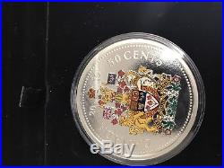 Canada 2016 Big Coins Series 5 Oz Color Silver Proof 6 Coin Set With Wood Case