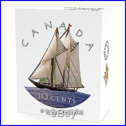 Canada 2016 Big Coins Series Bluenose Color 10 Cents 5 Oz Pure Silver Proof +OGP