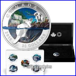 Canada 2016 Geometry in Art Beaver Baby $20 Silver Proof in Wood 5-Coin Case Box
