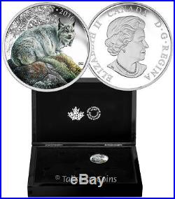 Canada 2016 Iconic Animals #11 Canadian Lynx $20 Silver Proof in 5 Coin Case Box