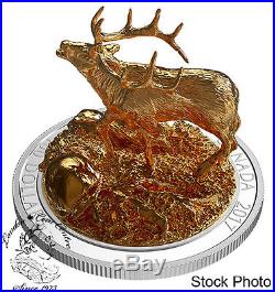 Canada 2017 $100 Sculpture of Majestic Canadian Elk 10 oz Silver Coin