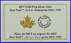 Canada 2017 $100 Star Trek U. S. S. Enterprise NCC-1701 10 oz Pure Silver Coin