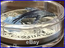 Canada 2017 $20 3-D BREECHING WHALE 1 oz. 999 Silver Colorized Proof Coin