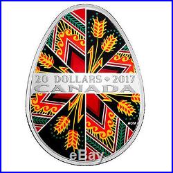 Canada 2017 20$ Traditional Ukrainian Pysanka 1oz Proof Silver Coin