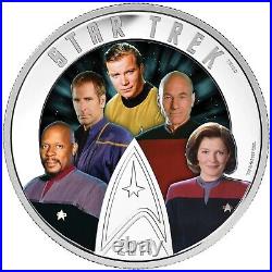 Canada 2017 $30 Star Trek Five Captains. 9999 Silver Proof Coin